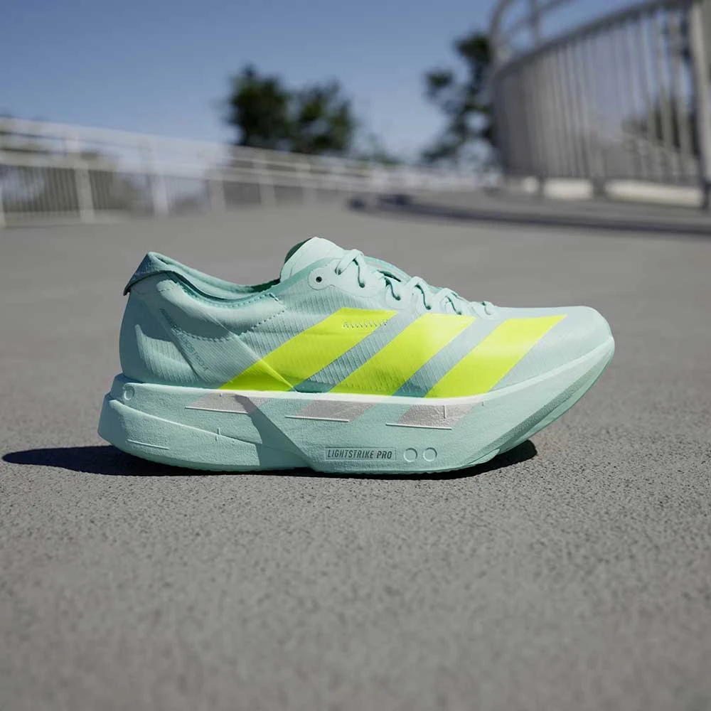 ADIDAS Women's Adios Pro 4 Running Shoe - Semi Flash Aqua/Lucid Lemon/Mint Ton - Regular (B) 4 ADIDAS Women's Adios Pro 4 Running Shoe - Semi Flash Aqua/Lucid Lemon/Mint Ton - Regular (B) - Image 2
