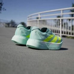 ADIDAS Women's Adios Pro 4 Running Shoe - Semi Flash Aqua/Lucid Lemon/Mint Ton - Regular (B) 12 ADIDAS Women's Adios Pro 4 Running Shoe - Semi Flash Aqua/Lucid Lemon/Mint Ton - Regular (B) -Gazelle Sports Shop Adizero Adios Pro 4 Shoes Turquoise JR1243 HM6