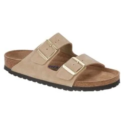 Birkenstock Women's Arizona Soft Footbed Sandal - Sandcastle - Regular (B)