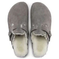 Birkenstock Boston Shearling - Stone - Regular/Wide -Gazelle Sports Shop BostonShearling Stone 3