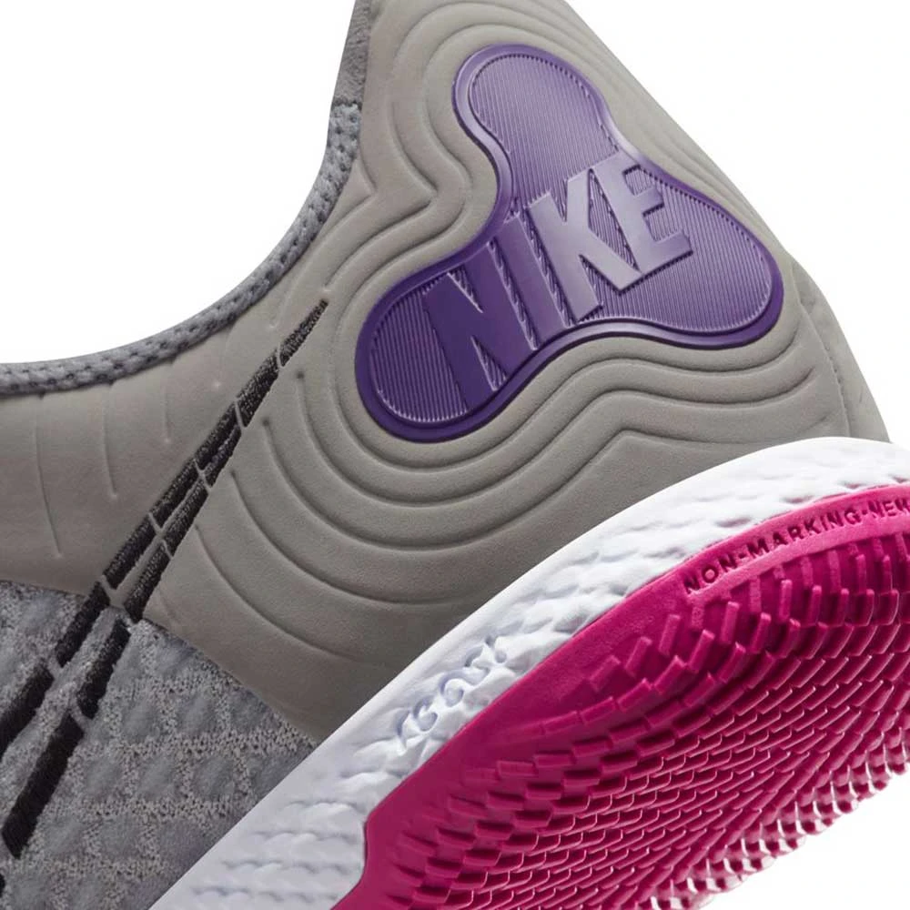 Unisex Nike React Gato IC Soccer Shoe- Lt Smoke Grey/Black 10 Unisex Nike React Gato IC Soccer Shoe- Lt Smoke Grey/Black - Image 8