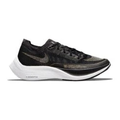 Nike Women's ZoomX Vaporfly Next % 2 Racing Shoe - Black/White/Metallic Gold Coin - Regular (B)