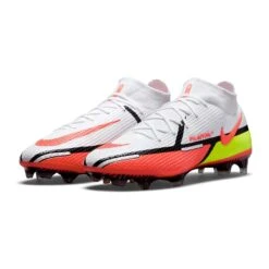 Nike Unisex Phantom GT2 Elite Dynamic Fit FG Soccer Shoes - White/Bright Crimson/Volt - Regular (D) -Gazelle Sports Shop CZ9889 167 PHCFH001 2000