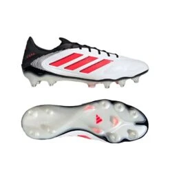ADIDAS Men's Copa Pure III Elite FG Soccer Cleat - Ftrw White/Lucid Red/Core Black - Regular (D) -Gazelle Sports Shop Copa Pure 3 Elite Firm Ground Cleats White ID9037 HM1