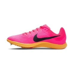 Unisex Nike Zoom Rival Track And Field Distance Spikes- Hyper Pink/Black/Laser Orange - Regular (D) -Gazelle Sports Shop DC8725 600 PHSLH001 1