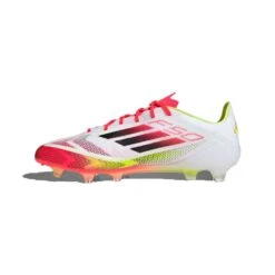 ADIDAS Men's F50 League FG Soccer Cleat - Cloud White/Core Black/Solar Yellow - Regular (D) -Gazelle Sports Shop F50 League Firm Multi Ground Cleats White IE1289 HM5