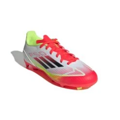 ADIDAS JR F50 League FG Soccer Cleat - Cloud White/Core Black/Solar Yellow - Regular (D) 13 ADIDAS JR F50 League FG Soccer Cleat - Cloud White/Core Black/Solar Yellow - Regular (D) -Gazelle Sports Shop F50 League Firm Multi Ground Soccer Cleats Kids White IE3747 04 standard