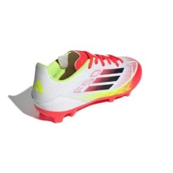 ADIDAS JR F50 League FG Soccer Cleat - Cloud White/Core Black/Solar Yellow - Regular (D) 14 ADIDAS JR F50 League FG Soccer Cleat - Cloud White/Core Black/Solar Yellow - Regular (D) -Gazelle Sports Shop F50 League Firm Multi Ground Soccer Cleats Kids White IE3747 05 standard