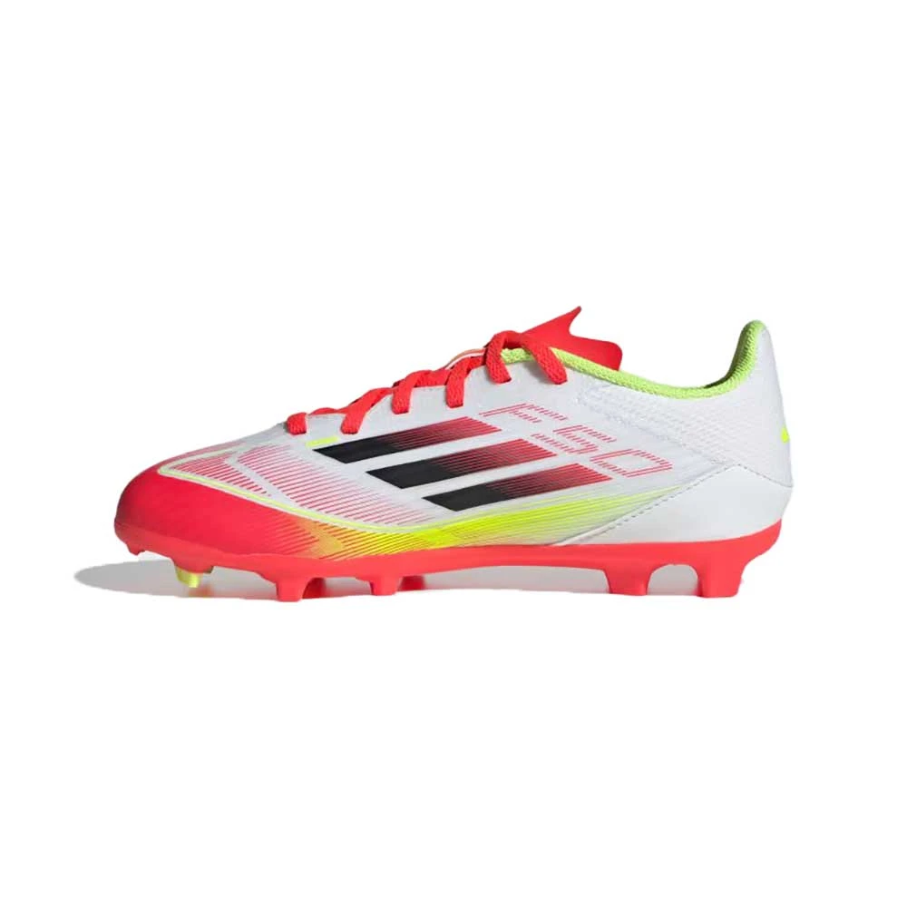 ADIDAS JR F50 League FG Soccer Cleat - Cloud White/Core Black/Solar Yellow - Regular (D) 8 ADIDAS JR F50 League FG Soccer Cleat - Cloud White/Core Black/Solar Yellow - Regular (D) - Image 6