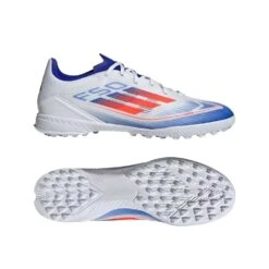 ADIDAS F50 League TF Soccer Shoe - Cloud White / Solar Red / Lucid Blue - Regular (D) 15 ADIDAS F50 League TF Soccer Shoe - Cloud White / Solar Red / Lucid Blue - Regular (D) -Gazelle Sports Shop F50 League Turf Soccer Shoes White IF1343 22 model