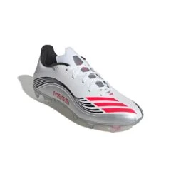 ADIDAS Men's F50 Messi League FG/MG Soccer Cleat - Cloud White/Lucid Red/Silver Met - Regular (D) 12 ADIDAS Men's F50 Messi League FG/MG Soccer Cleat - Cloud White/Lucid Red/Silver Met - Regular (D) -Gazelle Sports Shop F50 Messi League Firm Multi Ground Cleats White JP7446 04 standard