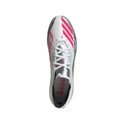 ADIDAS Men's F50 Messi Pro FG Soccer Cleat - Cloud White/Lucid Red/Silver Met - Regular (D) -Gazelle Sports Shop F50 Messi Pro Firm Ground Cleats White JP7461 02 standard