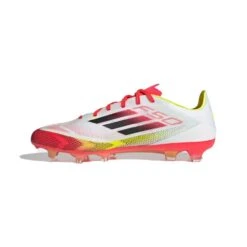 ADIDAS Men's F50 Pro FG Soccer Cleat - Cloud White/Core Black/Solar Yellow - Regular (D) -Gazelle Sports Shop F50 Pro Firm Ground Cleats White IE1284 06 standard
