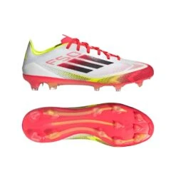 ADIDAS Men's F50 Pro FG Soccer Cleat - Cloud White/Core Black/Solar Yellow - Regular (D) -Gazelle Sports Shop F50 Pro Firm Ground Cleats White IE1284 22 model