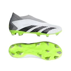 ADIDAS Unisex Predator Accuracy .3 Laceless FG - Cloud White/ Core Black / Lucid Lemon- Regular (D) -Gazelle Sports Shop GZ0021 22 model