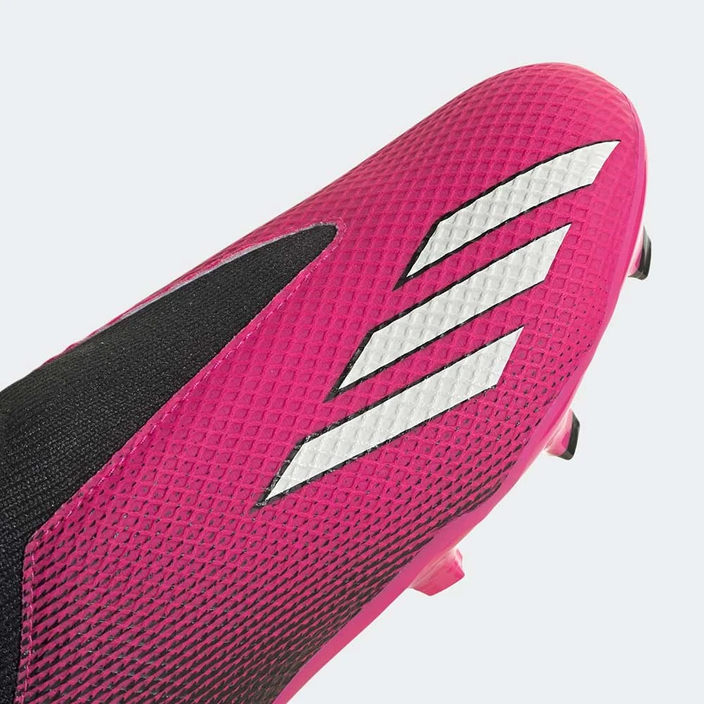 ADIDAS Youth JR X Speedportal .3 LL FG Soccer Shoe - Team Shock Pink/Zero Met - Regular (D) 4 ADIDAS Youth JR X Speedportal .3 LL FG Soccer Shoe - Team Shock Pink/Zero Met - Regular (D) - Image 2