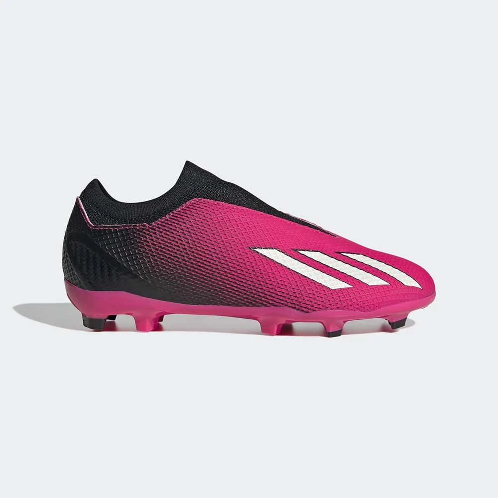 ADIDAS Youth JR X Speedportal .3 LL FG Soccer Shoe - Team Shock Pink/Zero Met - Regular (D) 3 ADIDAS Youth JR X Speedportal .3 LL FG Soccer Shoe - Team Shock Pink/Zero Met - Regular (D)