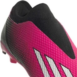 ADIDAS Unisex X Speedportal.3 LL FG Soccer Shoe - Team Shock Pink 2/Zero Metalic/Core Black - Regular (D) -Gazelle Sports Shop GZ5065 03