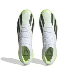 Unisex Adidas X CRAZYFAST.1 FG Soccer Shoe - Cloud White/ Core Black/ Lucid Lemon - Regular (D) -Gazelle Sports Shop HQ4516 2 FOOTWEAR Photography TopPortraitView white 1024x1024 955d3a3d c838 43d3 ac4f 26fe72d861ec