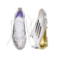ADIDAS F50 Elite FG Soccer Cleat - Cloud White/Core Black/Gold Metallic - Regular (D) -Gazelle Sports Shop JH7617 HM5