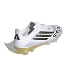 ADIDAS F50 Pro FG Soccer Cleat - Cloud White/Black/Gold Metallic - Regular (D) -Gazelle Sports Shop JH7686 05 standard