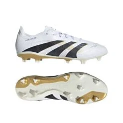 ADIDAS Predator League FG/MG Soccer Cleat - Cloud White/Core Black/Gold Metallic - Regular (D) -Gazelle Sports Shop JI1116 22 model