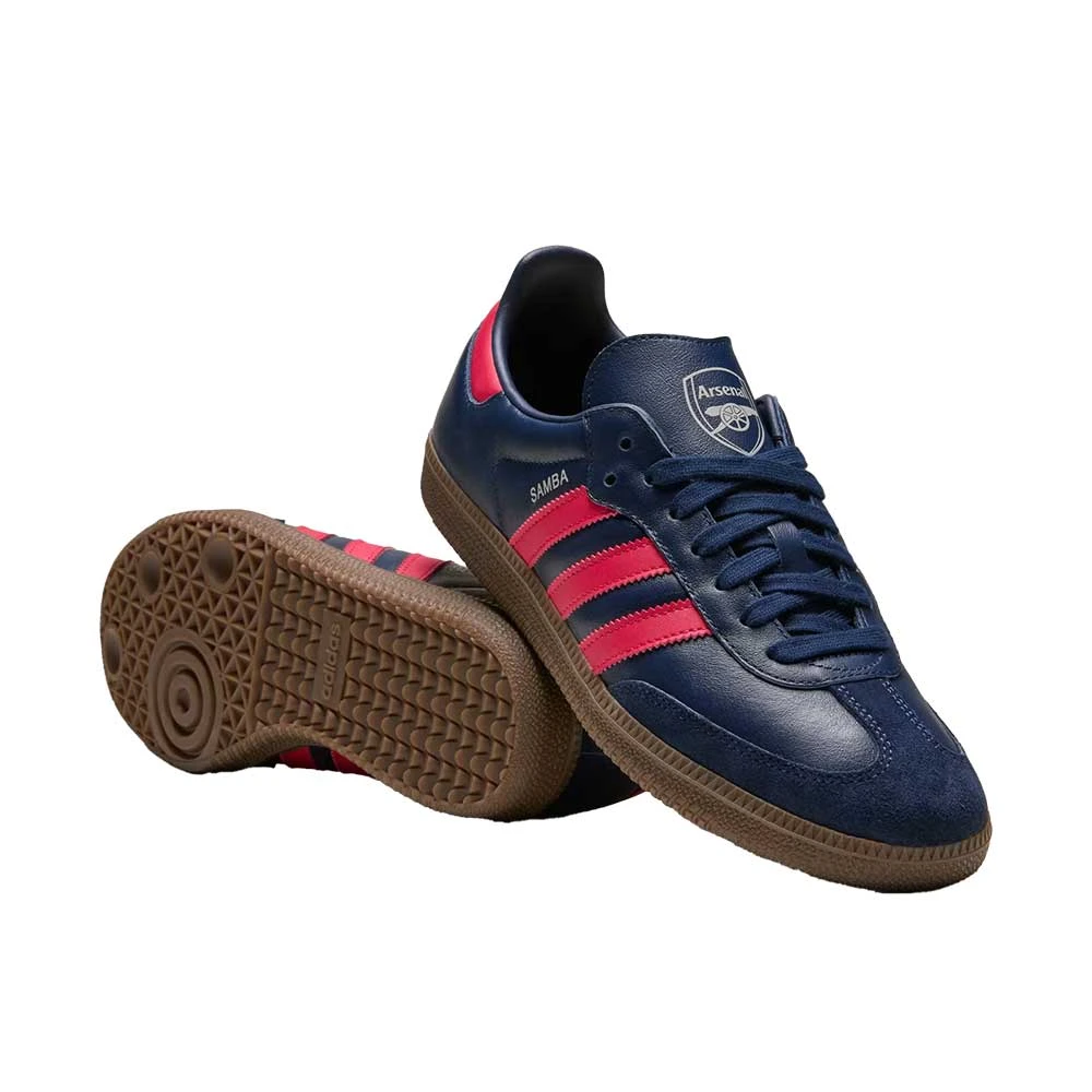 ADIDAS Men's Samba AFC Indoor Soccer Shoe- Night Indigo/Pure Ruby/Gum 5 - Regular (D) 4 ADIDAS Men's Samba AFC Indoor Soccer Shoe- Night Indigo/Pure Ruby/Gum 5 - Regular (D) - Image 2