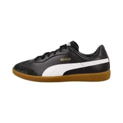 Men's King 21 IT Indoor Soccer Shoe - Puma Black/Puma White/Gum - Regular (D) 8 Men's King 21 IT Indoor Soccer Shoe - Puma Black/Puma White/Gum - Regular (D) -Gazelle Sports Shop KING 21 IT Football Boots Unisex