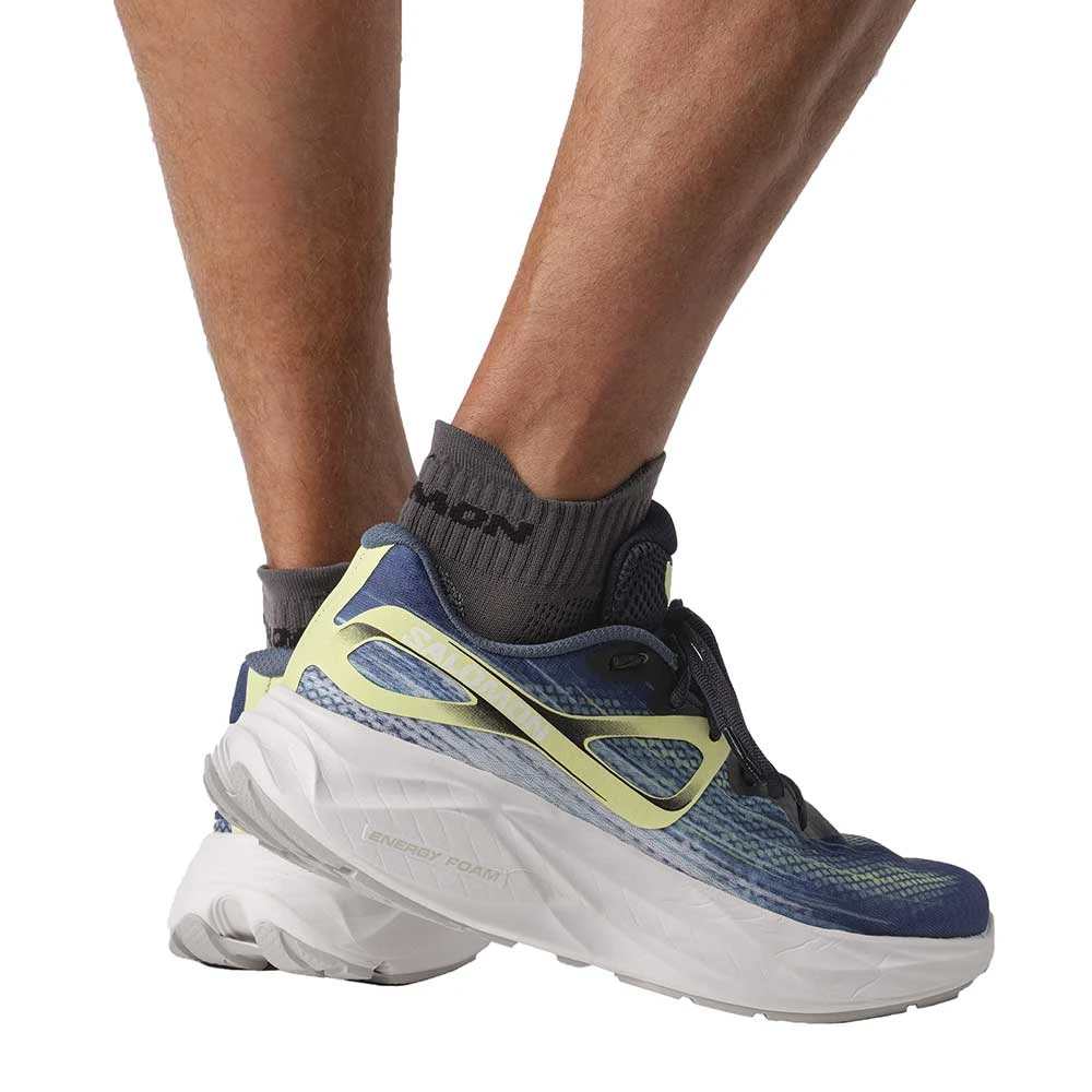 Salomon Men's Aero Glide Running Shoe- Blue Ashes/Dark Sapphire/Sunny Lime- Regular (D) 8 Salomon Men's Aero Glide Running Shoe- Blue Ashes/Dark Sapphire/Sunny Lime- Regular (D) - Image 6