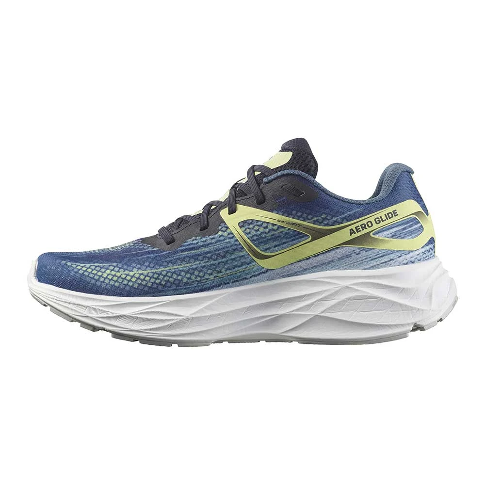 Salomon Men's Aero Glide Running Shoe- Blue Ashes/Dark Sapphire/Sunny Lime- Regular (D) 5 Salomon Men's Aero Glide Running Shoe- Blue Ashes/Dark Sapphire/Sunny Lime- Regular (D) - Image 3
