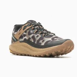 Merrell Women's Antora 3 Trail Running Shoe - Sepia Leopard - Regular (B) -Gazelle Sports Shop MRLW J067552 020722 S23 045
