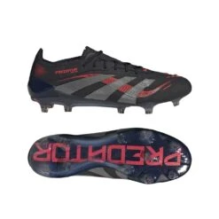 ADIDAS Men's Predator Elite FG Soccer Cleat - Core Black/Grey Four/Lucid Red - Regular (D) -Gazelle Sports Shop Predator Elite Firm Ground Cleats Black ID3878 22 model