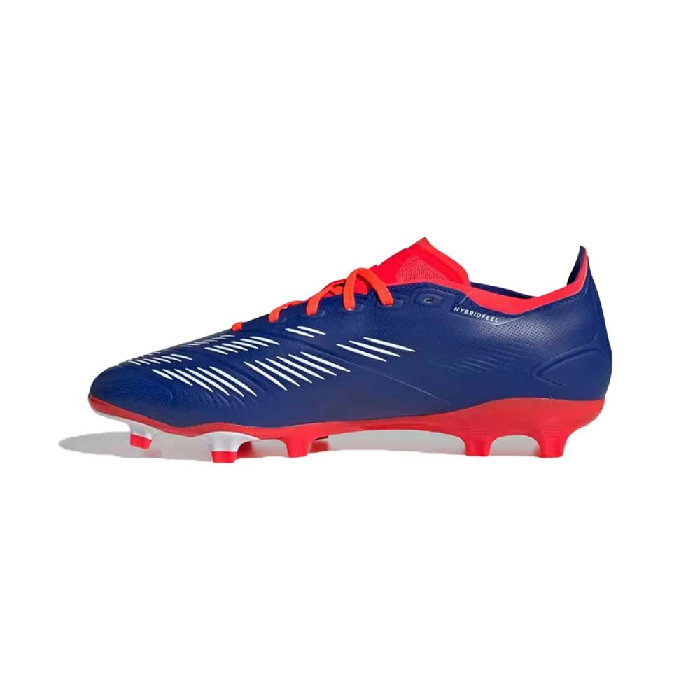 ADIDAS Men's Predator League FG Soccer Cleats - Lucid Blue/Cloud White/Solar Red - Regular (D) - Image 4