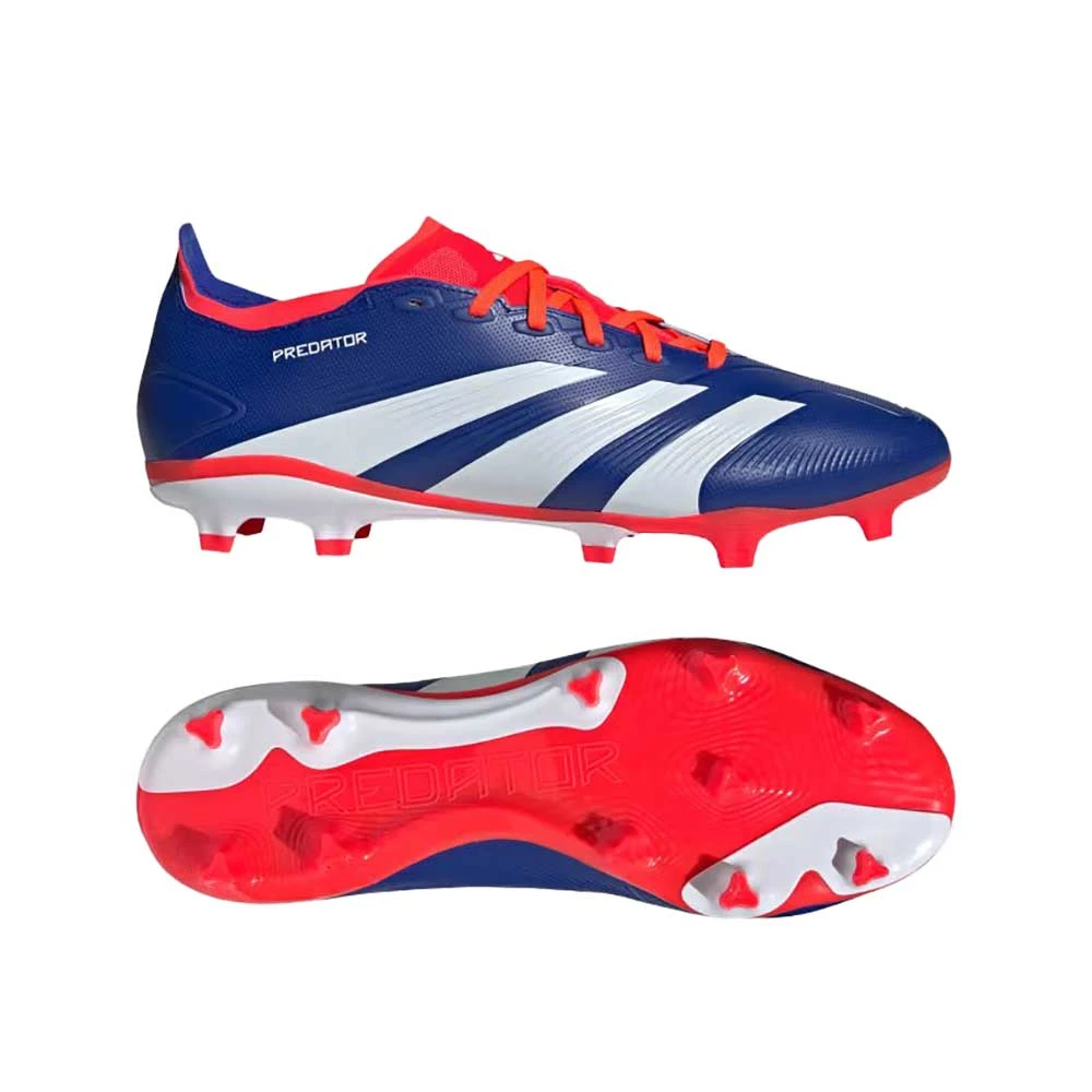 ADIDAS Men's Predator League FG Soccer Cleats - Lucid Blue/Cloud White/Solar Red - Regular (D) - Image 8