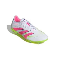 ADIDAS Men's Predator Pro FG Soccer Cleat - Cloud White/Lucid Pink/Lucid Lemon - Regular (D) -Gazelle Sports Shop Predator Pro Firm Ground Cleats White ID3855 04 standard