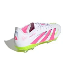 ADIDAS Men's Predator Pro FG Soccer Cleat - Cloud White/Lucid Pink/Lucid Lemon - Regular (D) -Gazelle Sports Shop Predator Pro Firm Ground Cleats White ID3855 05 standard