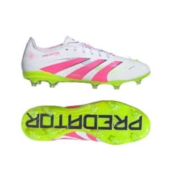 ADIDAS Men's Predator Pro FG Soccer Cleat - Cloud White/Lucid Pink/Lucid Lemon - Regular (D) -Gazelle Sports Shop Predator Pro Firm Ground Cleats White ID3855 22 model