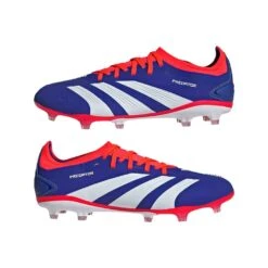 ADIDAS Men Predator Pro FG Soccer Cleats - Cloud White/Solar Red/Lucid Blue - Regular (D) -Gazelle Sports Shop Predator Pro Firm Ground Soccer Cleats White IF6330 09 standard