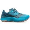 Saucony Women's Endorphin Edge Trail Shoe- Ocean/Loam- Regular (B) -Gazelle Sports Shop S10773 31 1