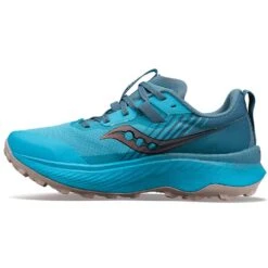 Saucony Women's Endorphin Edge Trail Shoe- Ocean/Loam- Regular (B) -Gazelle Sports Shop S10773 31 2