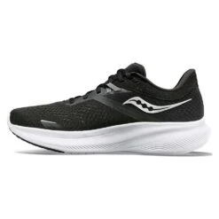 Saucony Women's Ride 16 Running Shoe - Black/White - Regular (B) -Gazelle Sports Shop S10830 05 2