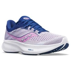 Saucony Women's Ride 16 Running Shoe - Mauve/Indigo - Regular (B) -Gazelle Sports Shop S10830 30 5