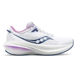 Saucony Women's Triumph 21 Running Shoe - White/Indigo - Regular (B)