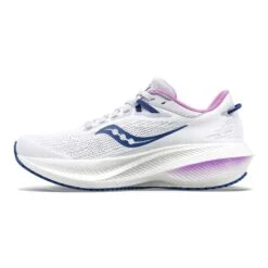 Saucony Women's Triumph 21 Running Shoe - White/Indigo - Regular (B) -Gazelle Sports Shop S10881 31 2 1