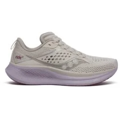 Saucony Women's Ride 17 Running Shoe - Moon/Viola - Regular (B)