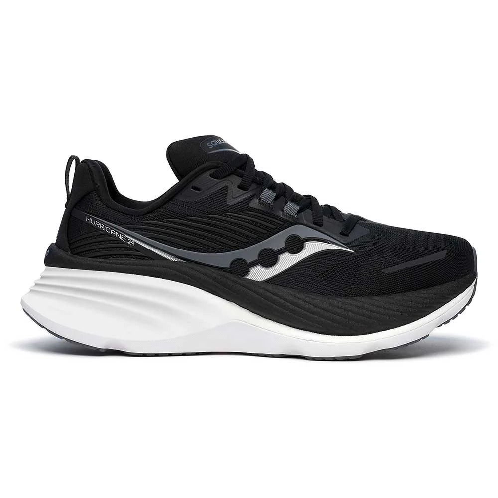 Saucony Women's Hurricane 24 Running Shoe - Black/Carbon - Regular (B) 3 Saucony Women's Hurricane 24 Running Shoe - Black/Carbon - Regular (B)