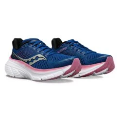 Saucony Women's Guide 17 Running Shoe - Navy/Orchid - Regular (B) 9 Saucony Women's Guide 17 Running Shoe - Navy/Orchid - Regular (B) -Gazelle Sports Shop S10936 106 2 1