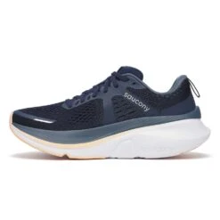 Saucony Women's Guide 18 Running Shoe - Navy/Apricot - Regular (B) -Gazelle Sports Shop S10998 162 3