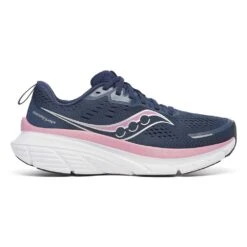 Saucony Women's Guide 18 Running Shoe - Navy/Orchid - Regular (B)