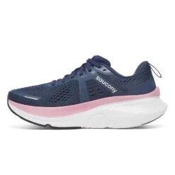Saucony Women's Guide 18 Running Shoe - Navy/Orchid - Regular (B) -Gazelle Sports Shop S10998 205 3